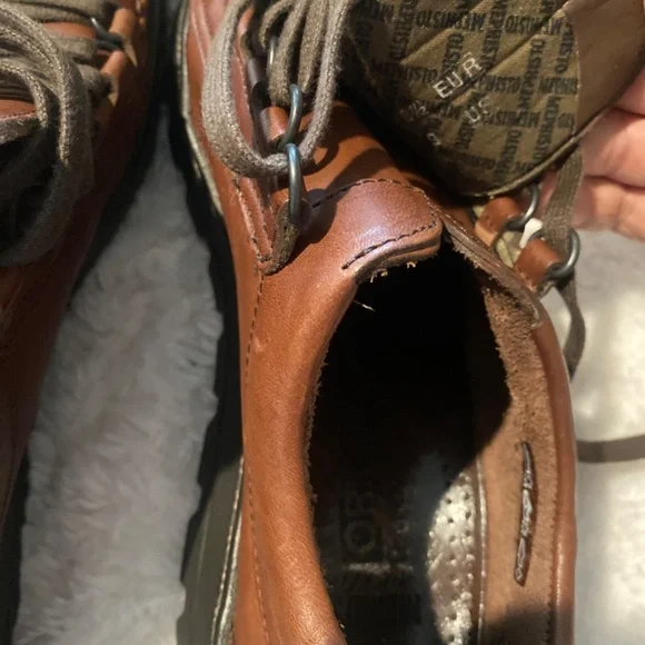 NEW MEPHISTO MENS LEATHER BROWN SHOES SIZE 9 - Picture 6 of 8
